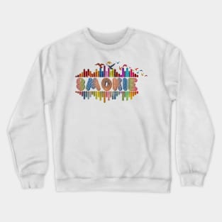 Tone Color Wave With Name-Smokie Crewneck Sweatshirt